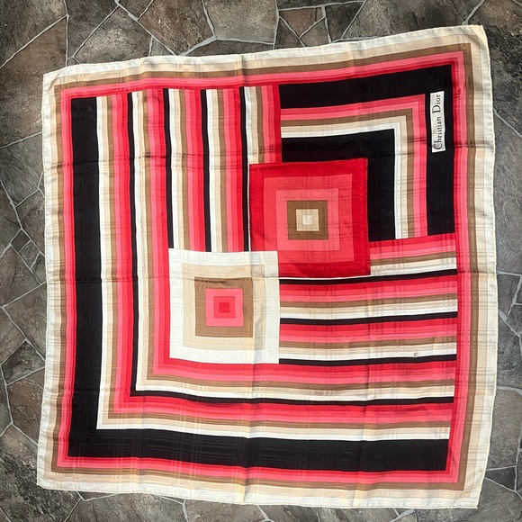Authentic Christian Dior Multicolor Silk Scarf - Picture 1 of 5